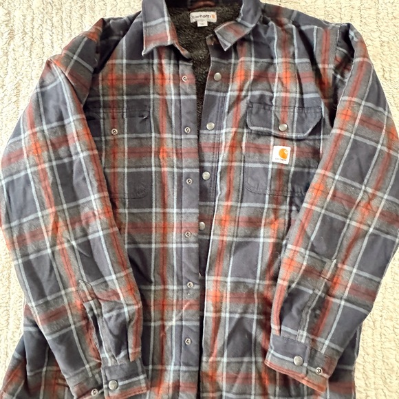 Carhartt Plaid Fleece Lined Flannel - Picture 1 of 5